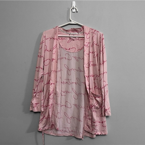 Juicy Couture Pink all over logo short robe - Missing belt - Picture 1 of 3